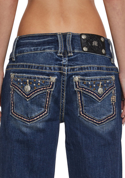 30" Low Rise Slim Wide Jeans
