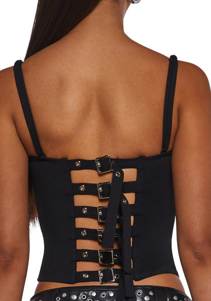 Adulting Buckle Corset Top