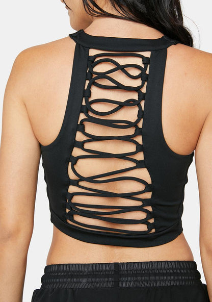 Alive And Kicking Lace-Up Bra Top