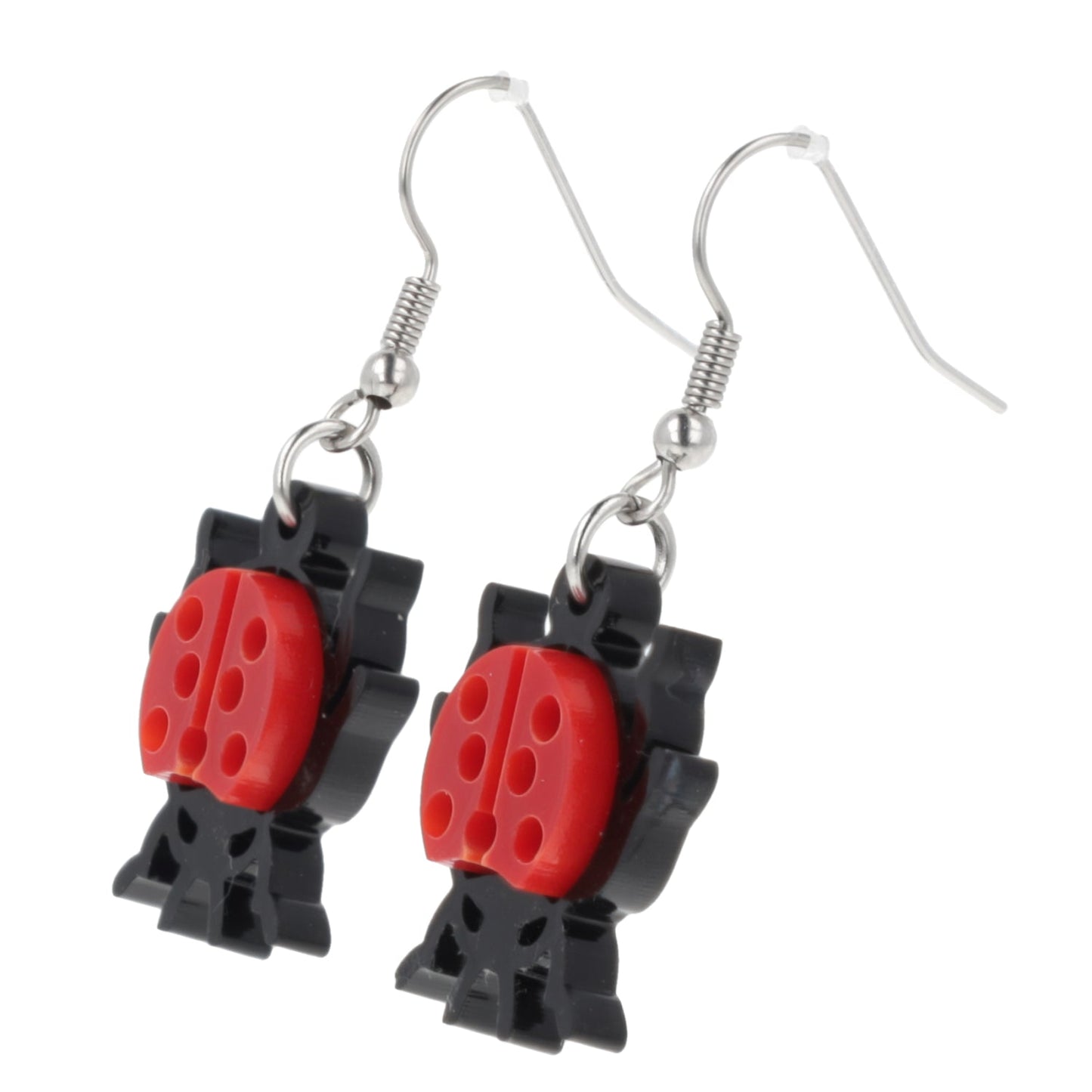 Dotty For You Ladybird Earrings - Bright Red