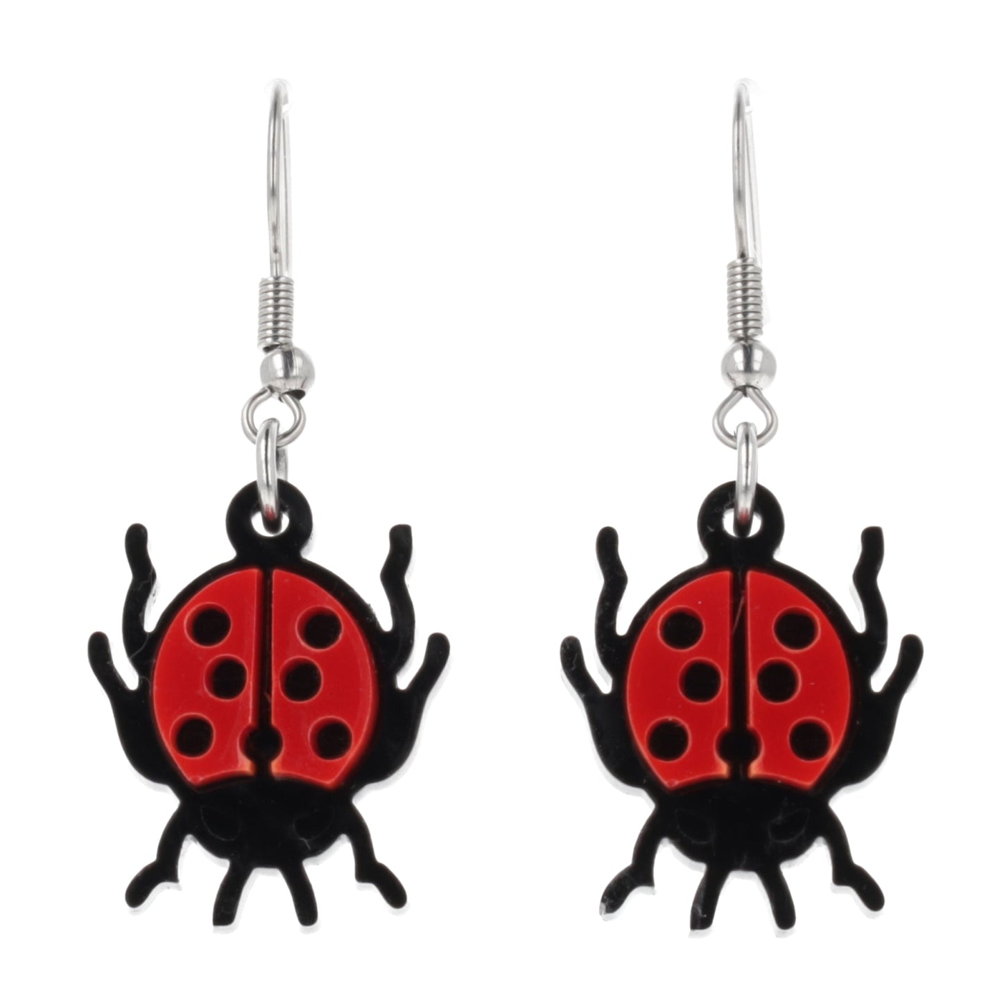 Dotty For You Ladybird Earrings - Bright Red