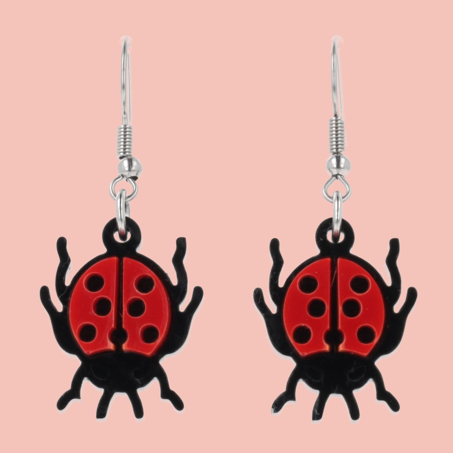 Dotty For You Ladybird Earrings - Bright Red