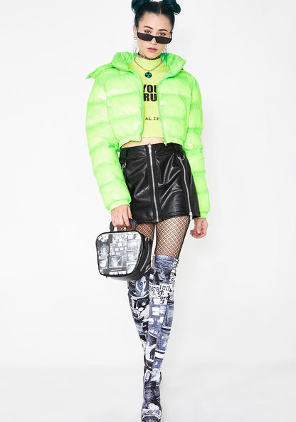 Acid Limelight Puffer Jacket