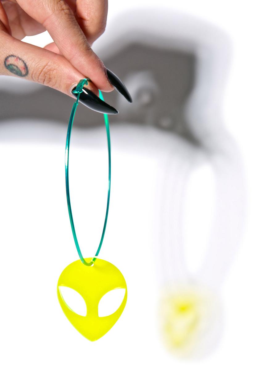 Alien Hoop Earrings