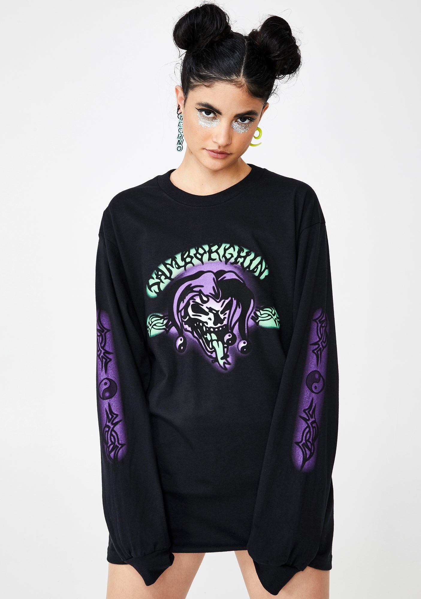 Airbrush Joker Long Sleeve Tee
