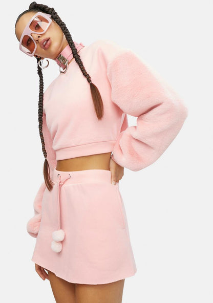 Abominable Creature Faux Fur Sweatshirt