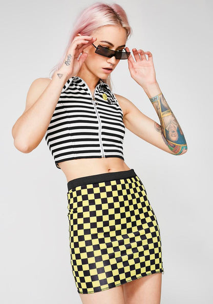Above The Law Stripe Crop Top