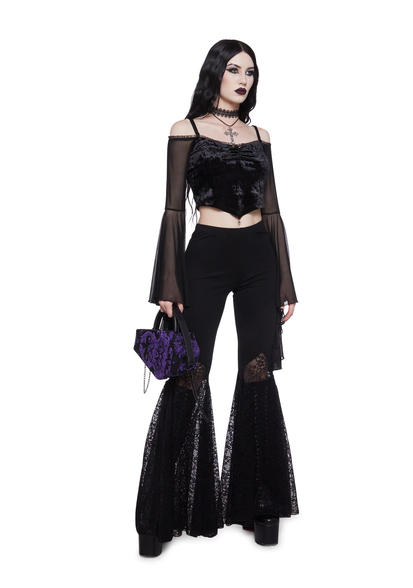 Absolute Future Long Sleeve Crop Top