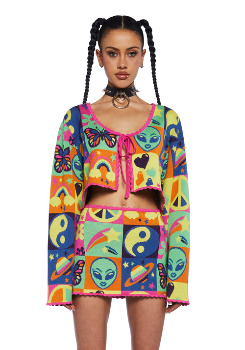 Acid Trippin Knit Cardigan