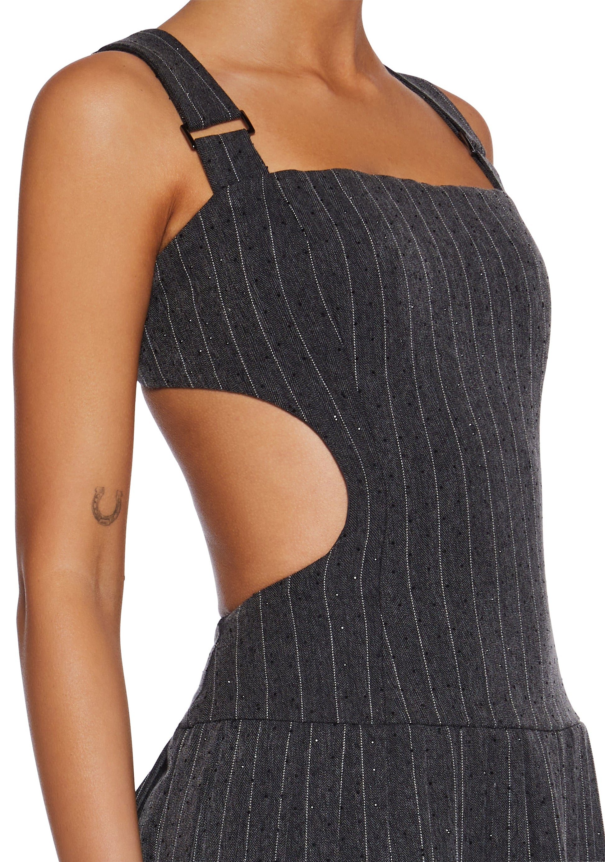 After Work Drinks Pinstripe Mini Dress