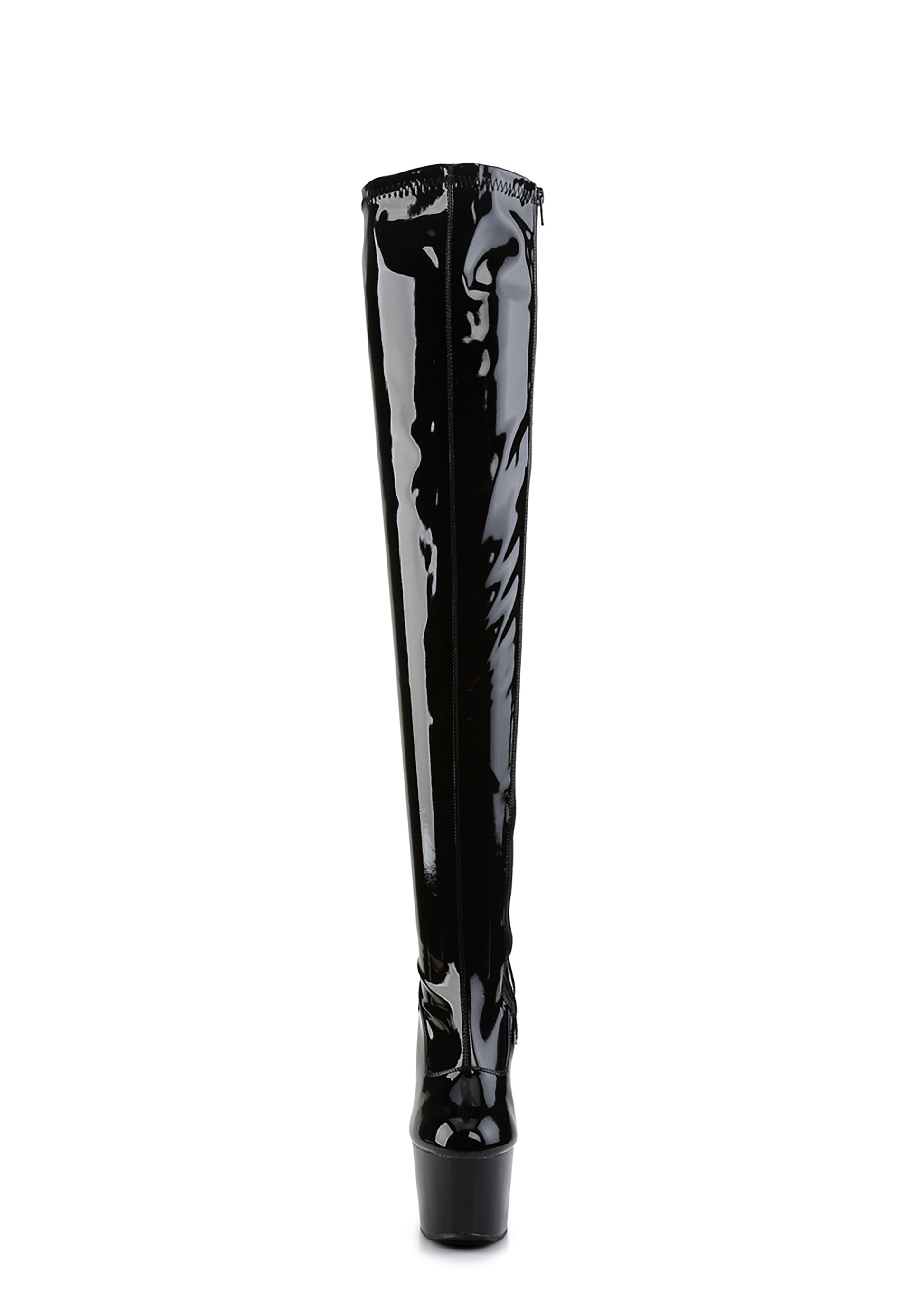 Adore-3000 Platform Thigh High Boots-Black