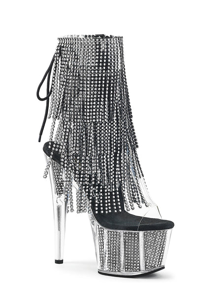 Adore-1017SRS Platform Ankle Boots-Clear