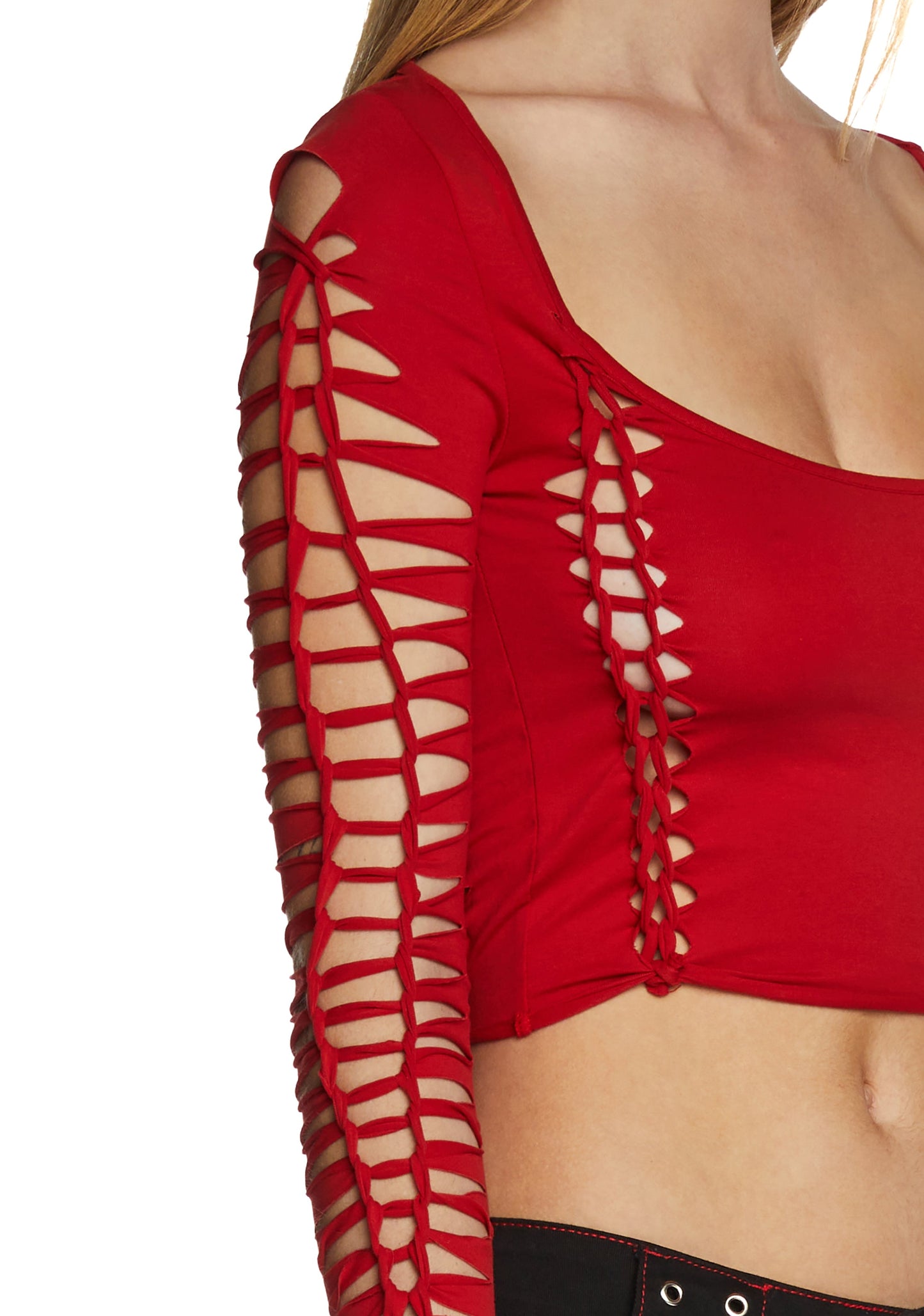 Alternative Spells Long Sleeve Top - Red