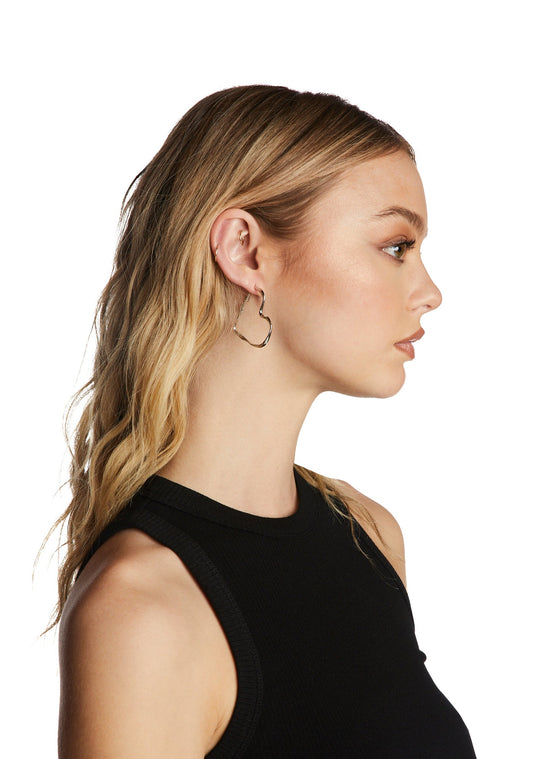 Adoration Time Heart Earrings