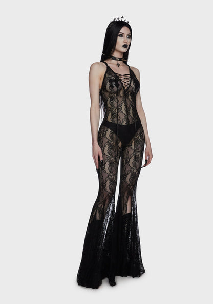 Alluring Darkness Lace Catsuit