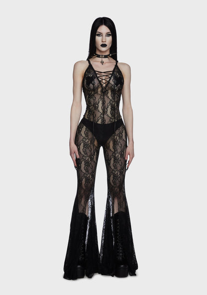 Alluring Darkness Lace Catsuit