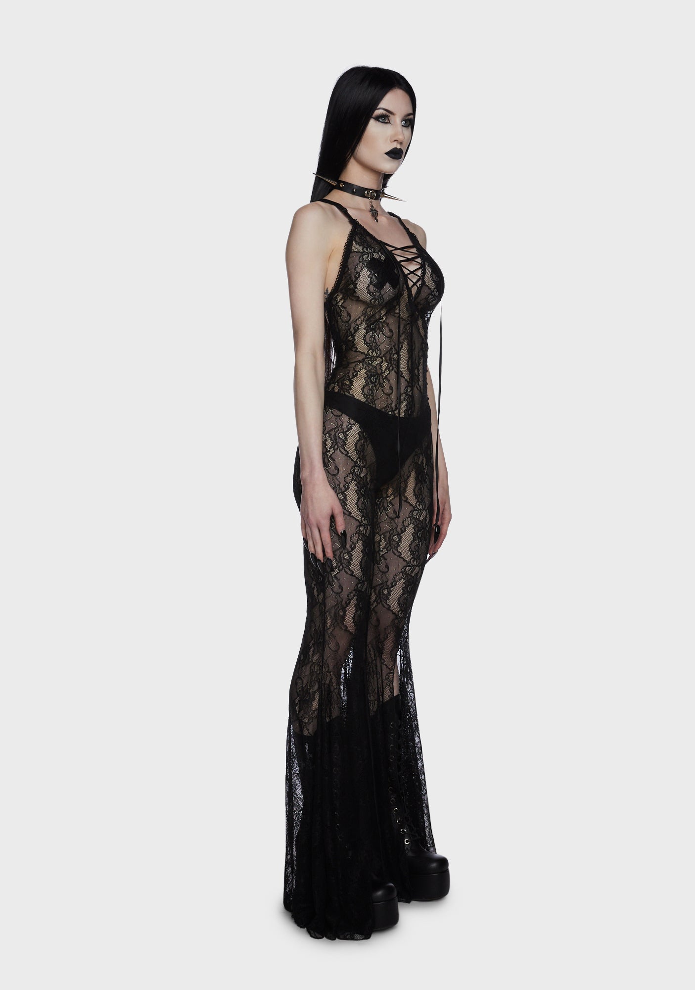 Alluring Darkness Lace Catsuit