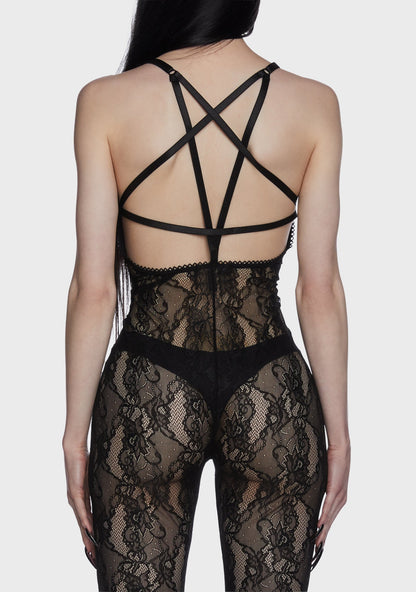 Alluring Darkness Lace Catsuit