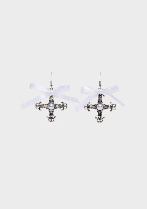 Acting Nice Bow Drop Earrings