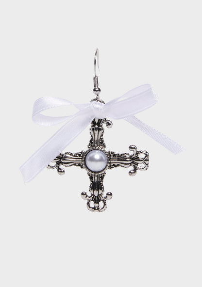 Acting Nice Bow Drop Earrings
