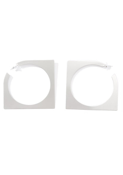 Abstract Square Hoop Earrings