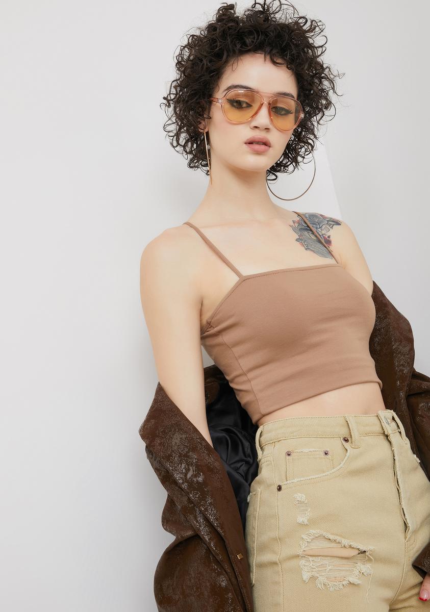Almond Next To You Cropped Tank Top