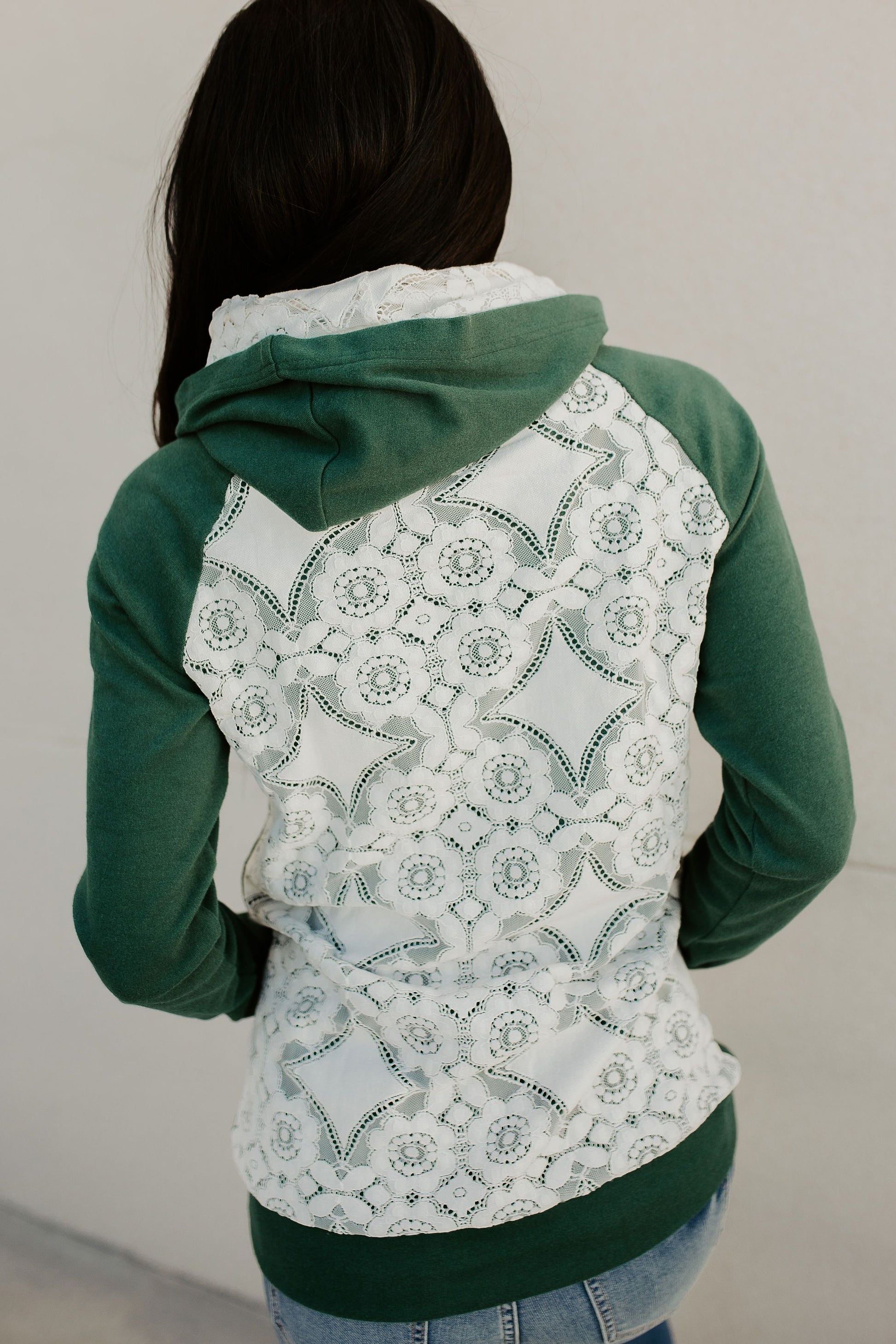 Ampersand Avenue Doublehood™ Sweatshirt - Lovely Lace Evergreen