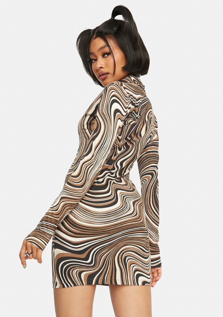70s Ripple Avaya Mini Dress