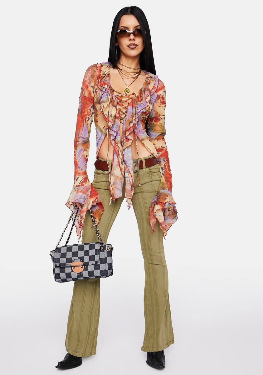 Allele Lace-Up Top
